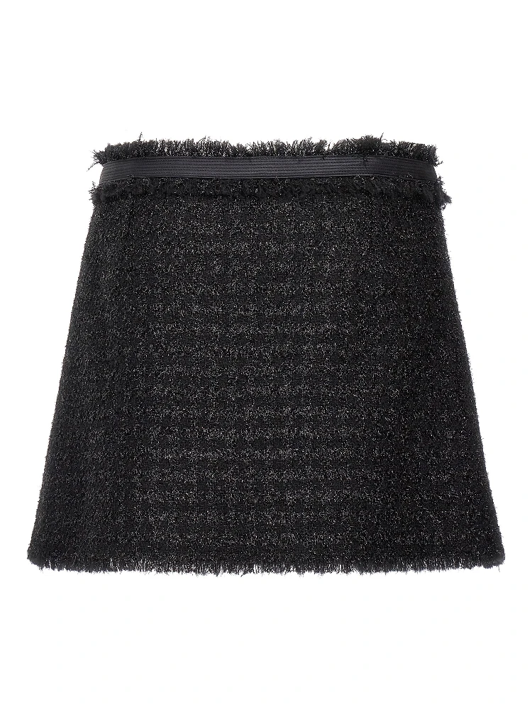 Black Virgin Wool Long Skirt alternative