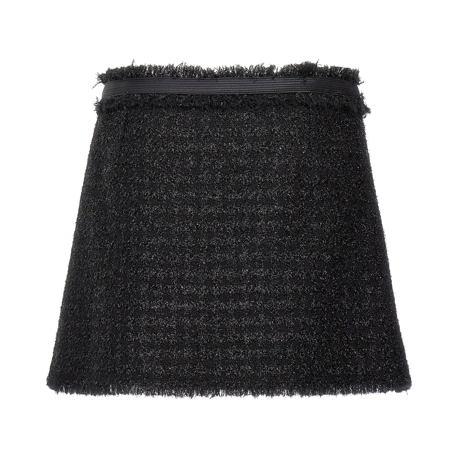 Black Virgin Wool Long Skirt