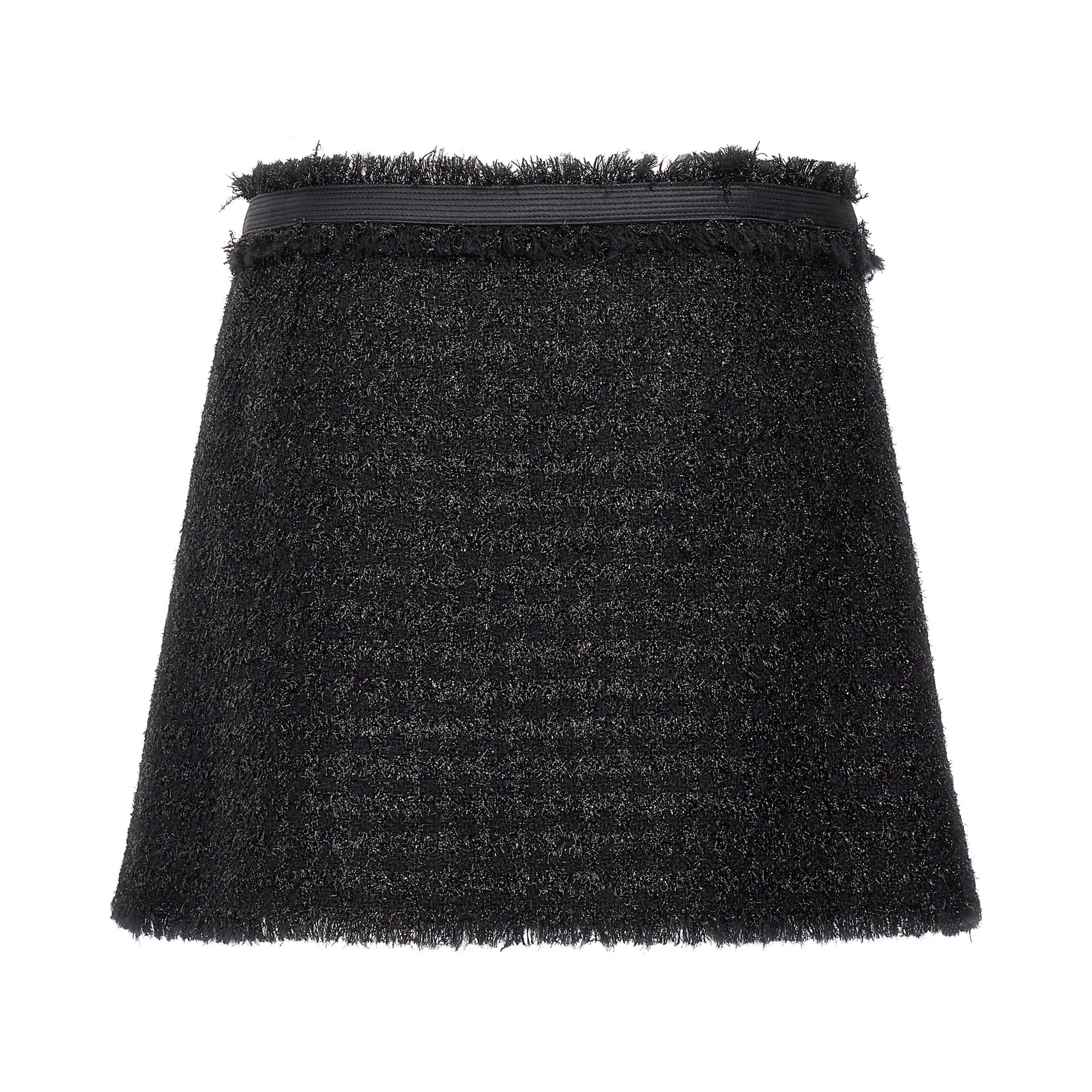 Black Virgin Wool Long Skirt