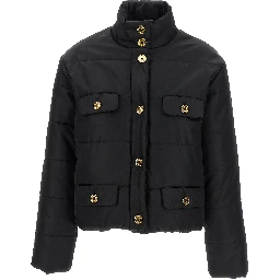 Black Polyamide Full-Length Jacket