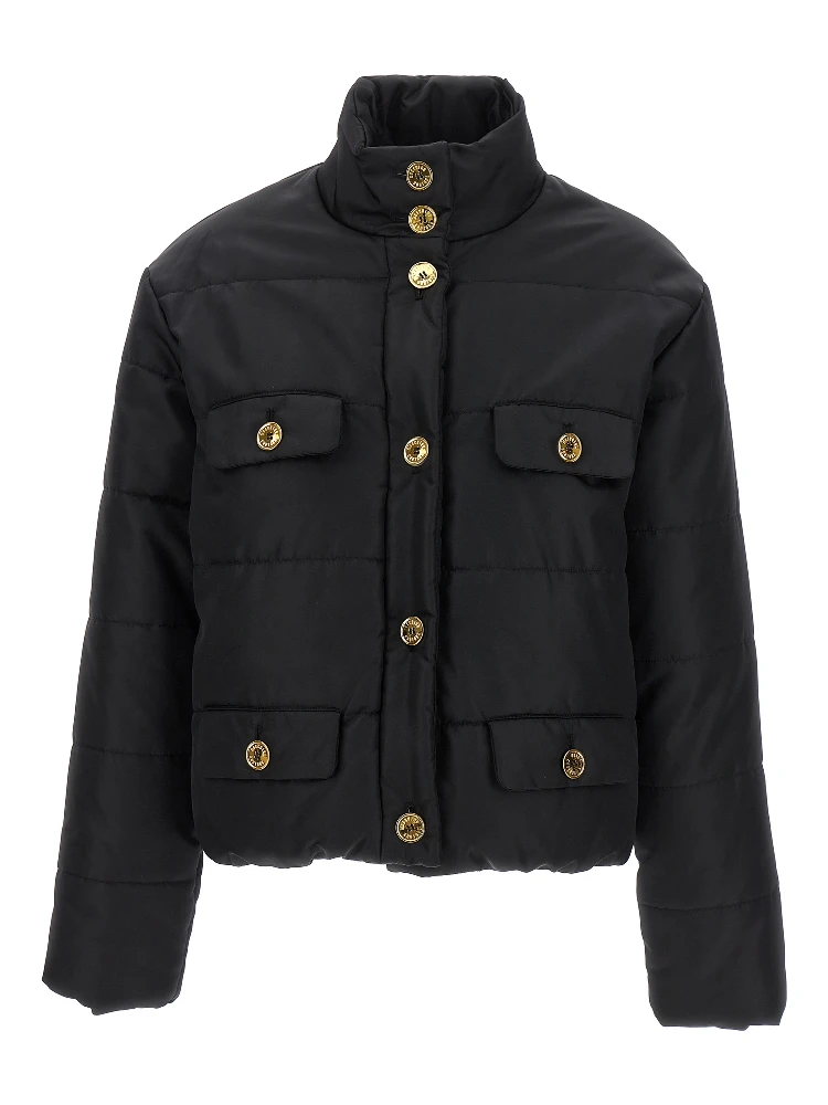 Black Polyamide Full-Length Jacket