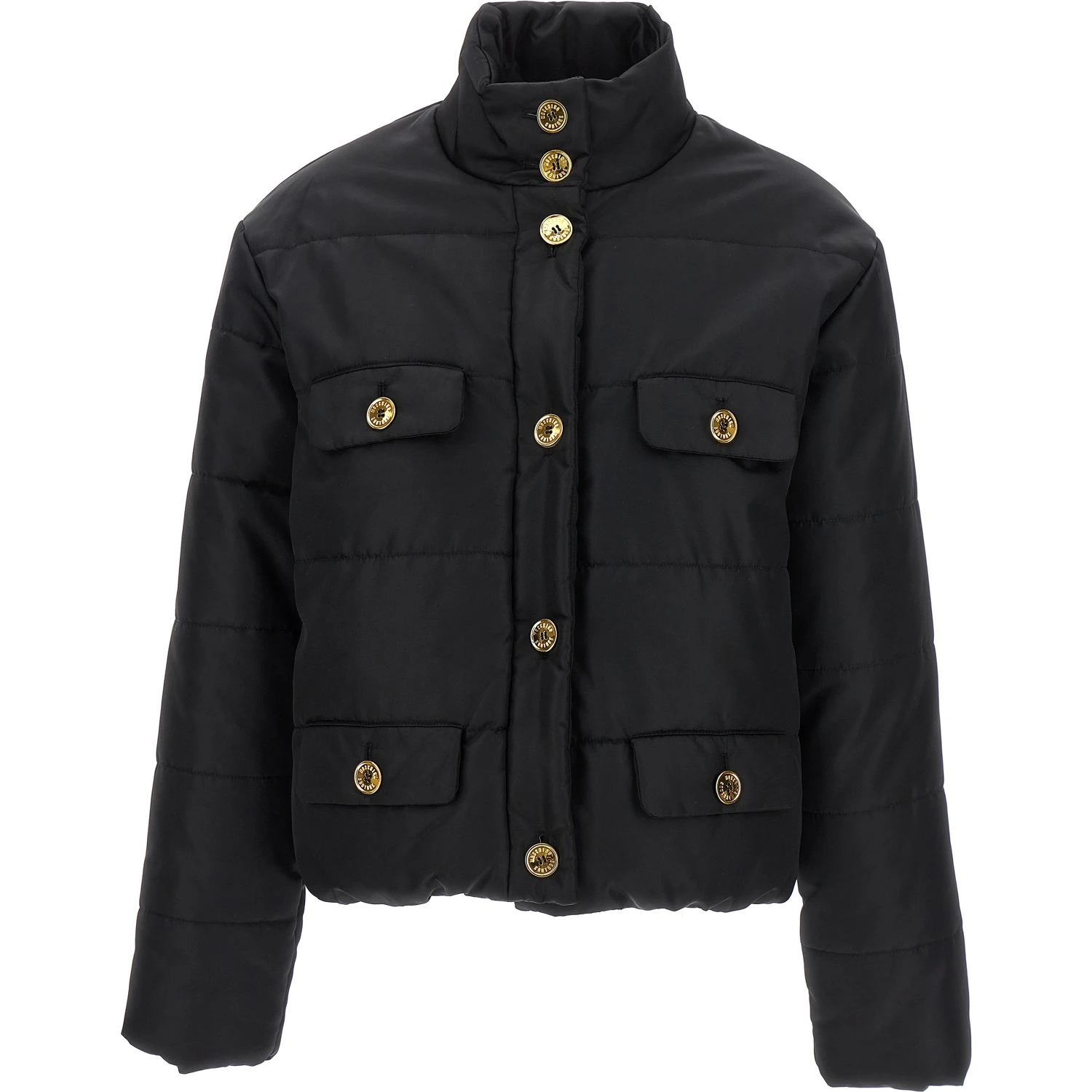 Black Polyamide Full-Length Jacket