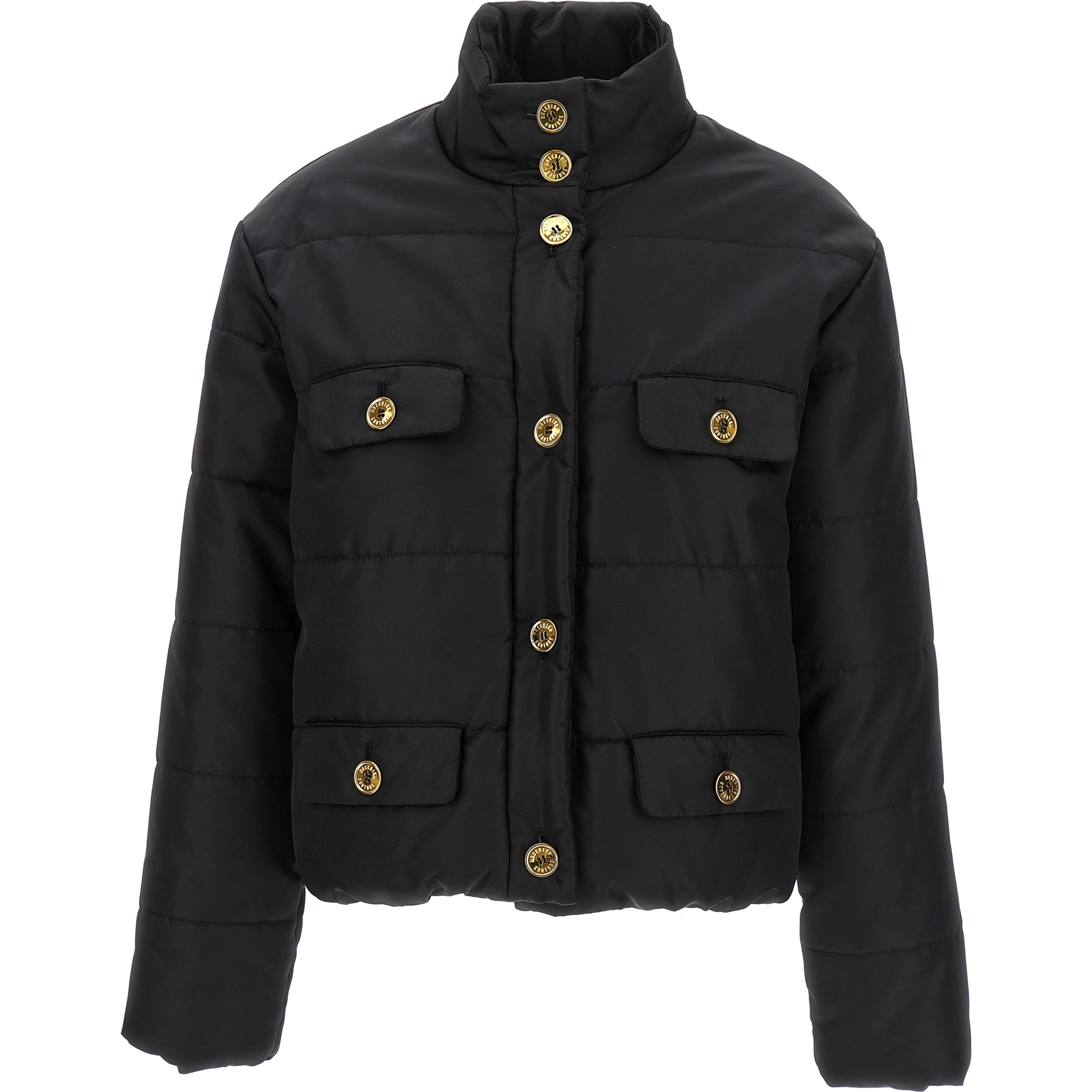 Black Polyamide Full-Length Jacket