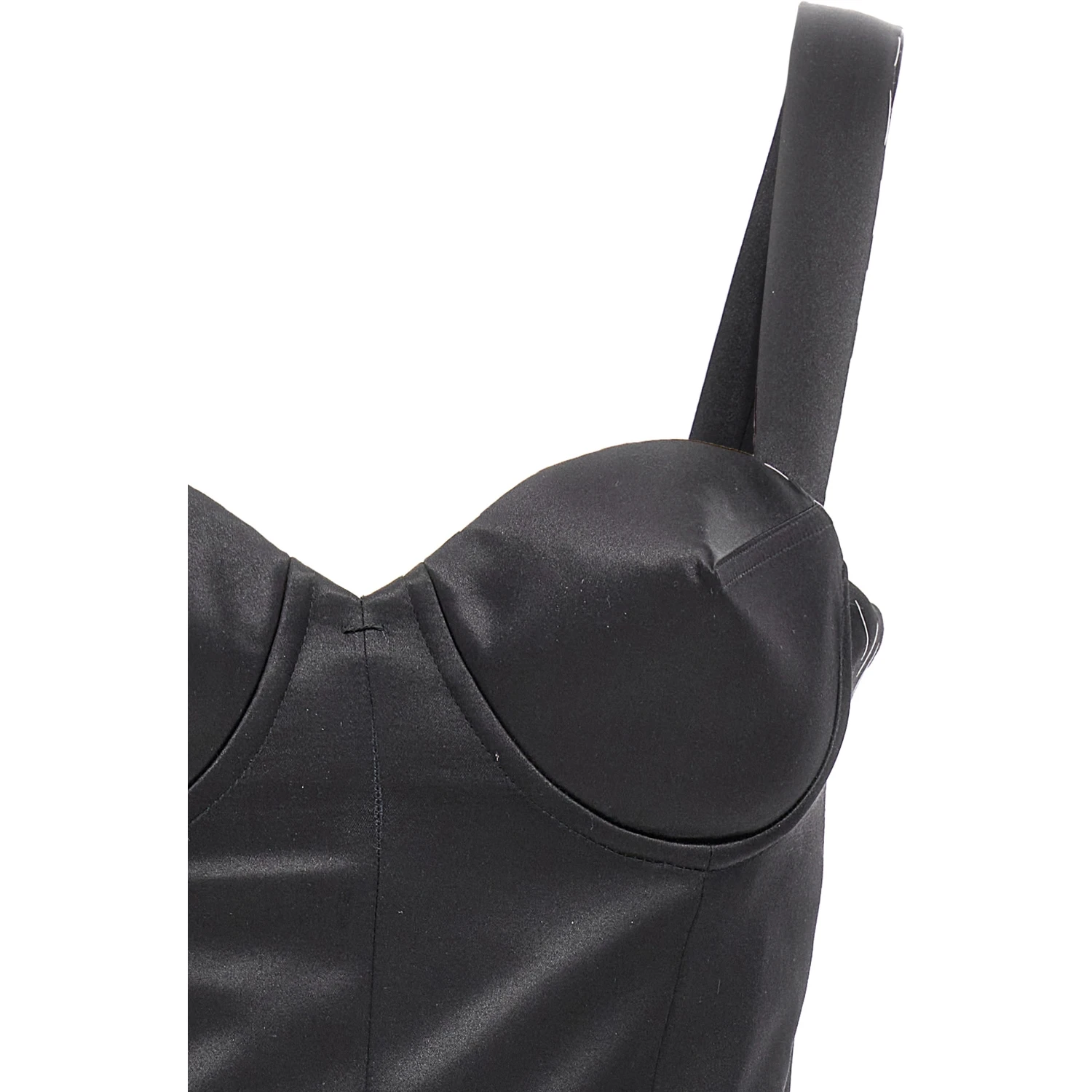 Black Acetate Short Dress