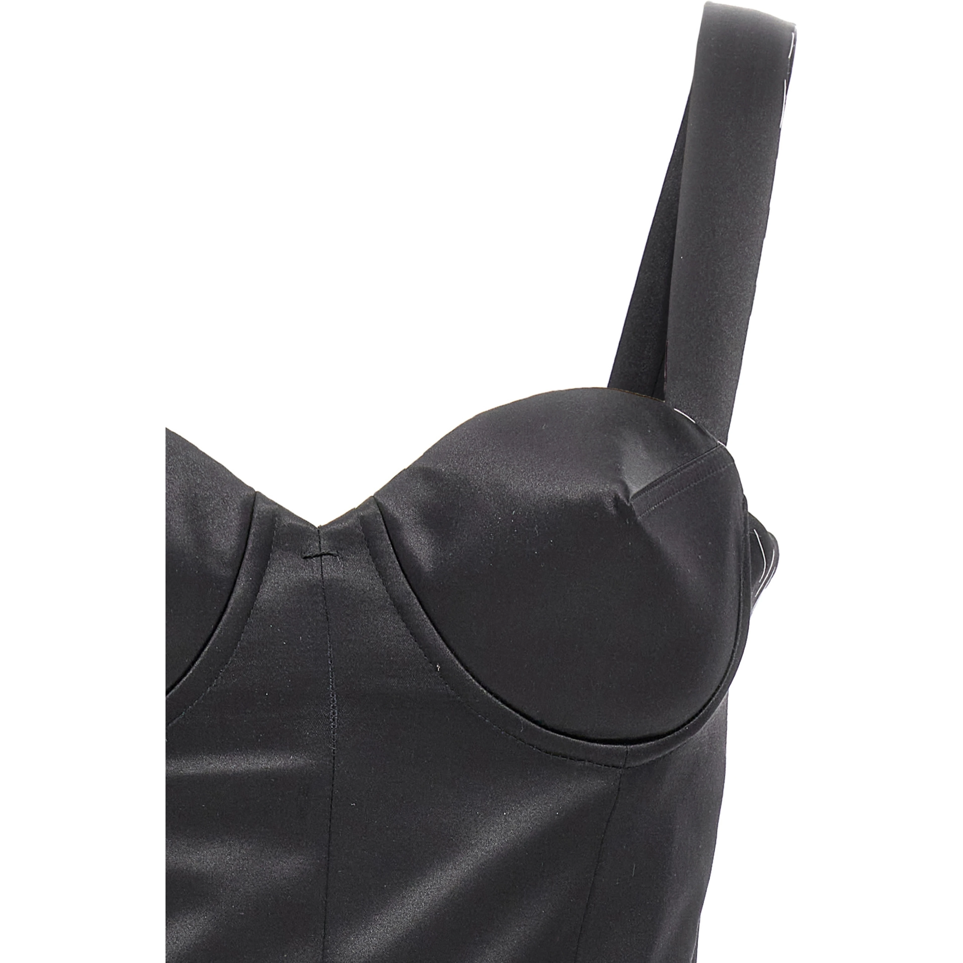 Black Acetate Short Dress
