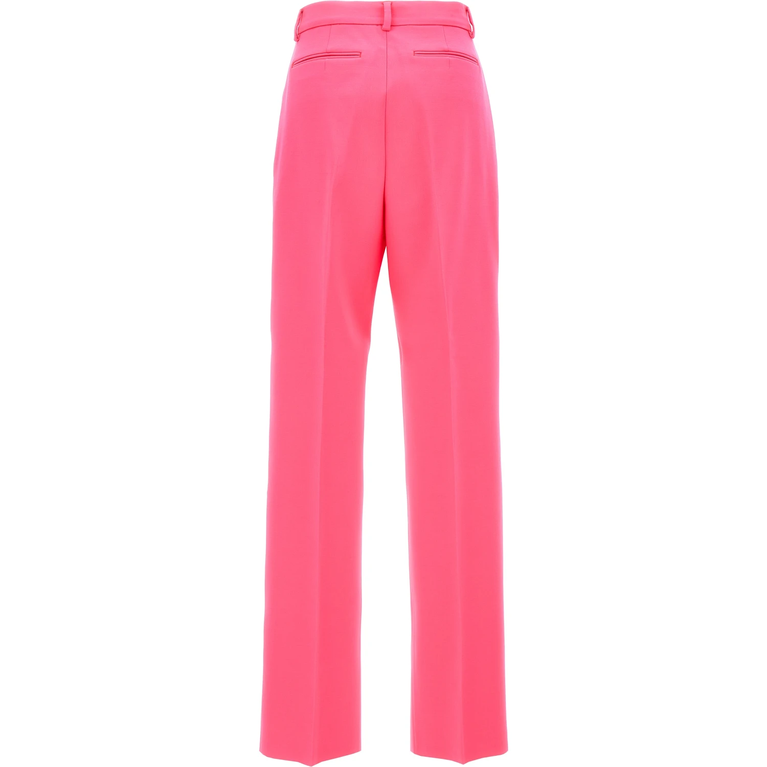 Fuchsia Virgin Wool Casual Pants
