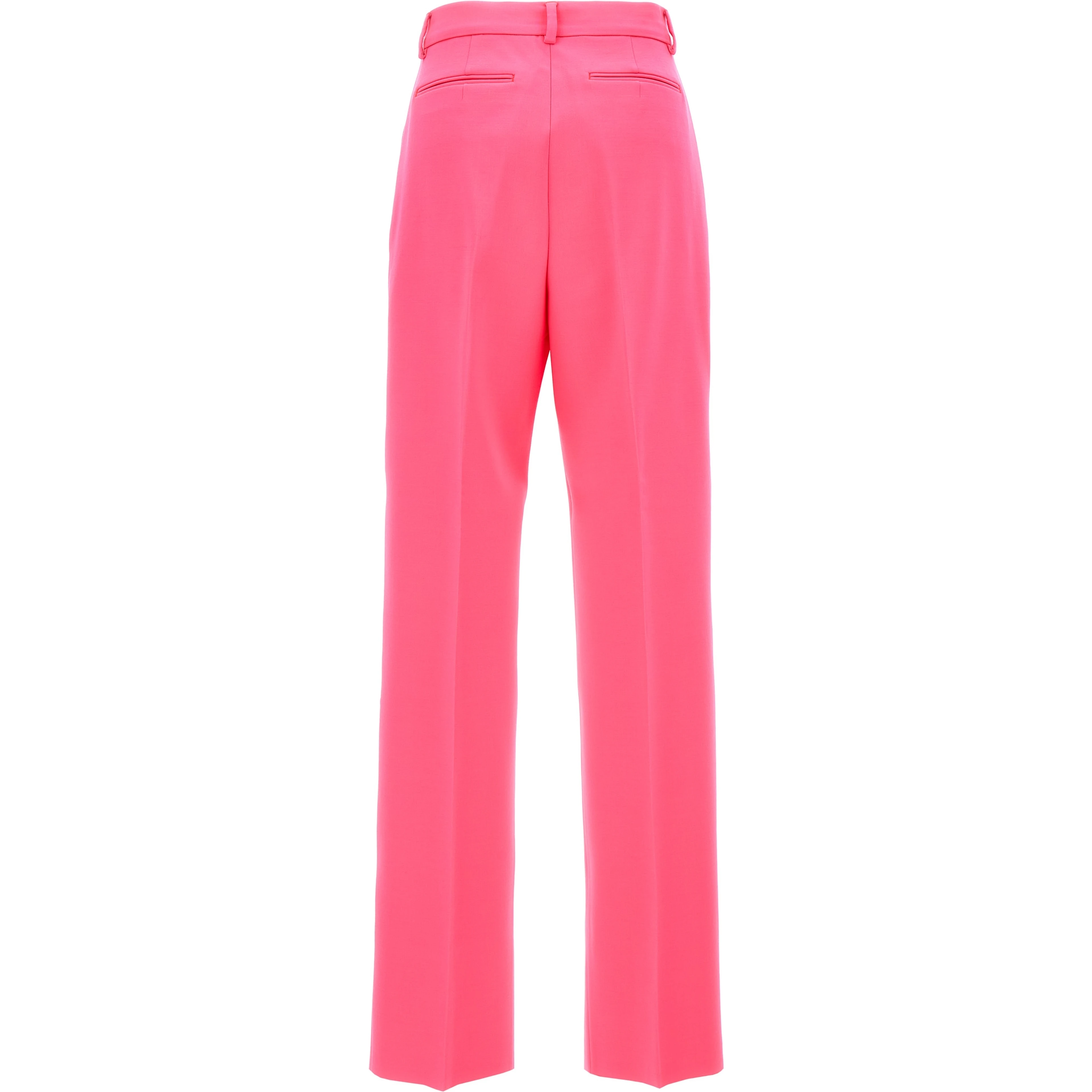 Fuchsia Virgin Wool Casual Pants