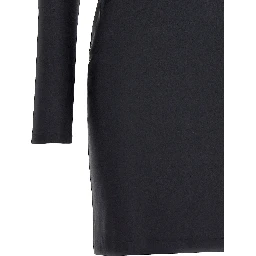 Black Polyamide Short Dress