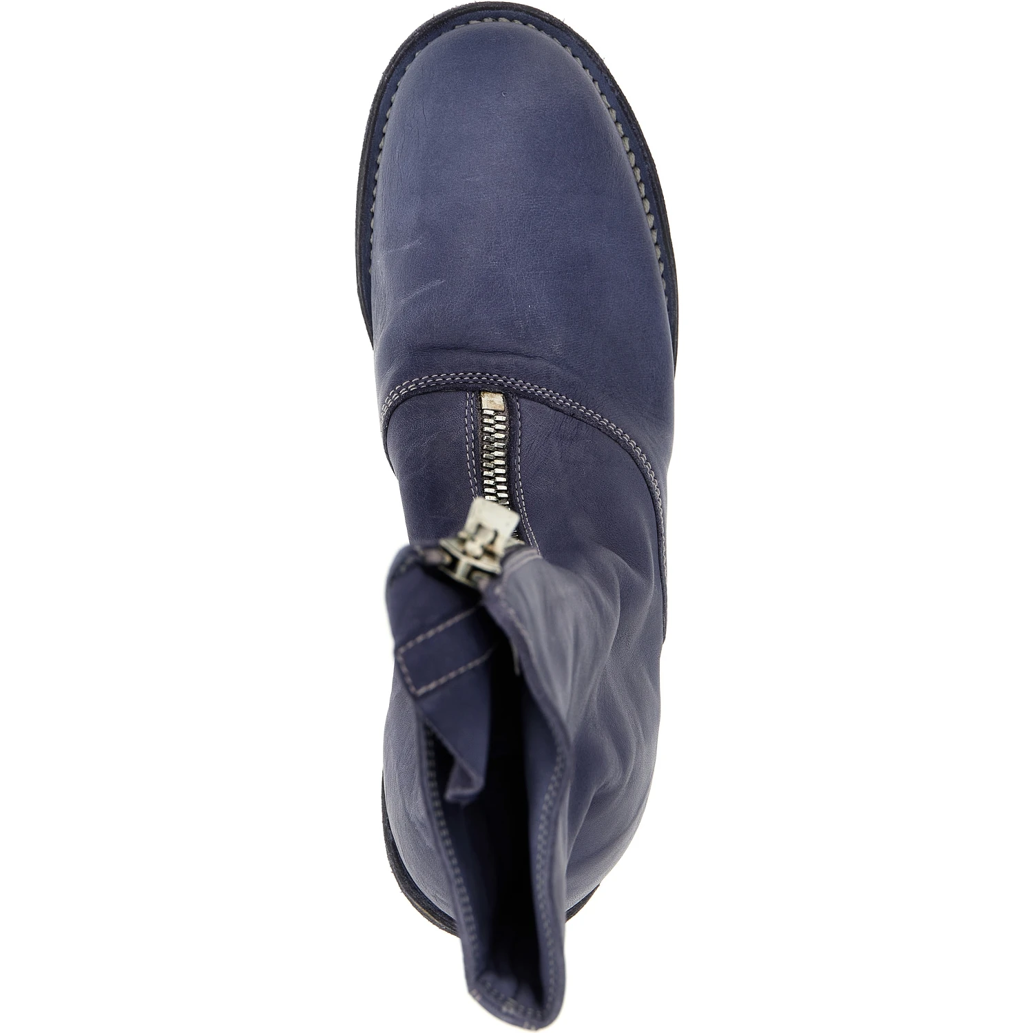 Purple Leather Ankle Boots