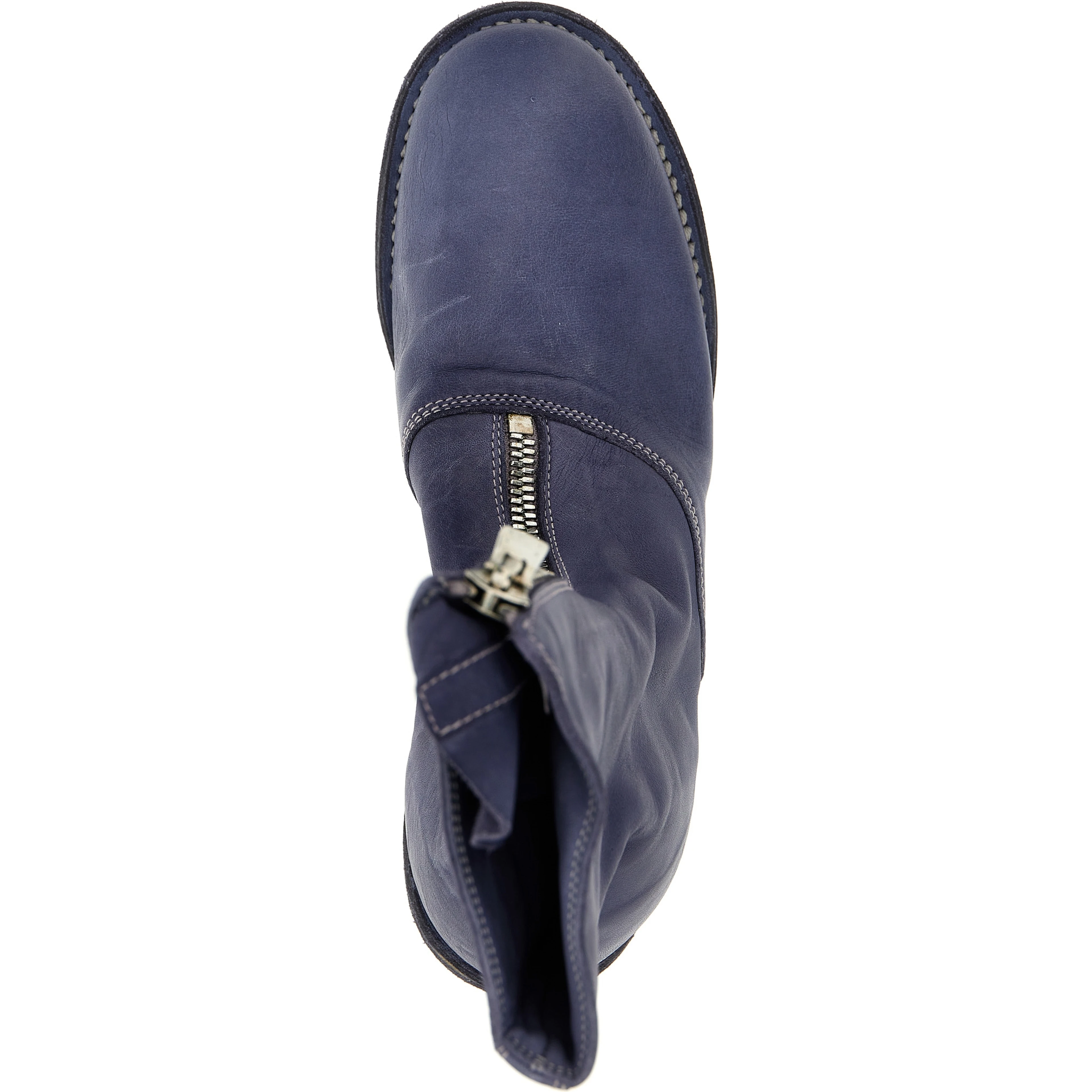 Purple Leather Ankle Boots