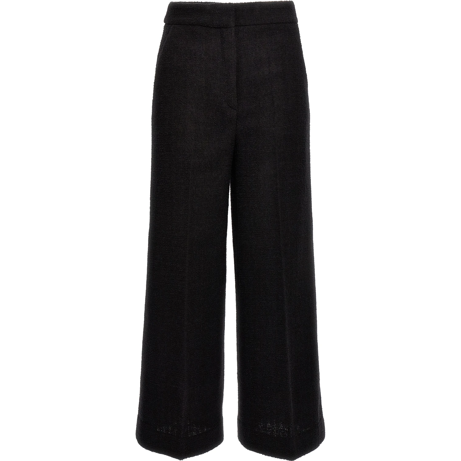 Black Wool Cropped Pants