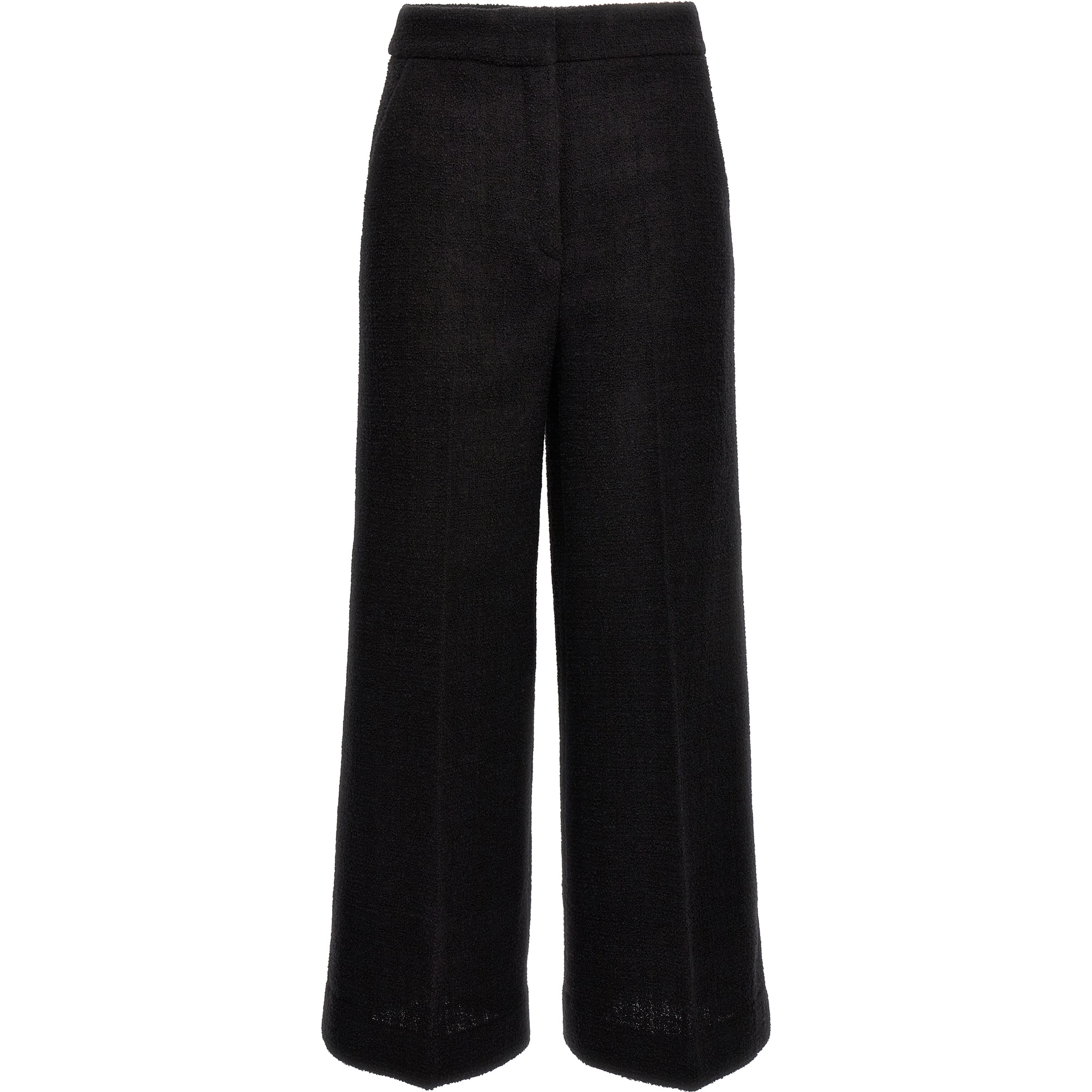Black Wool Cropped Pants