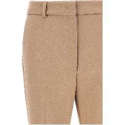Beige Polyester Dress Pants