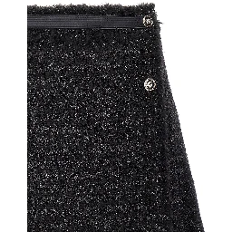 Black Virgin Wool Long Skirt