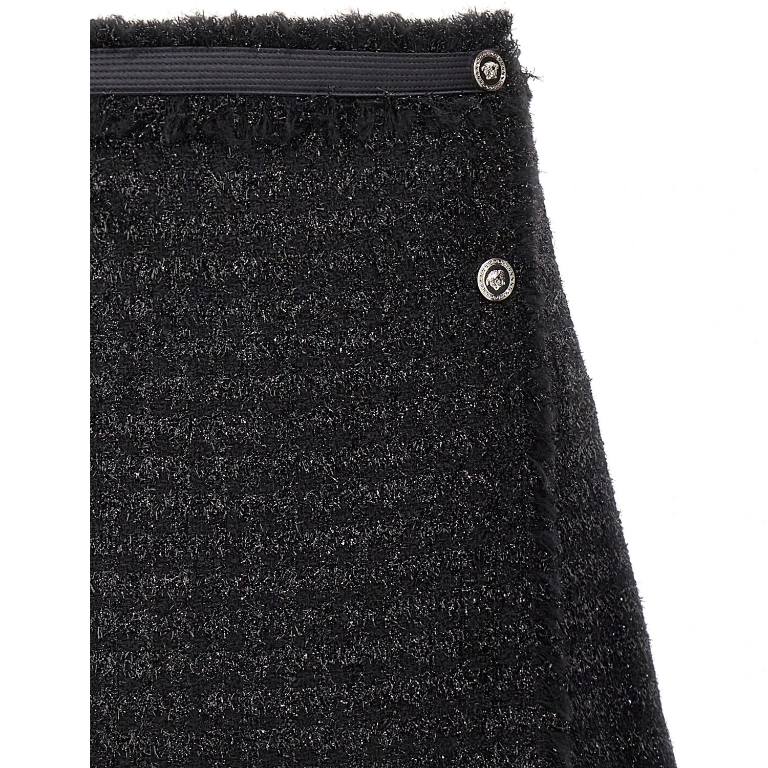 Black Virgin Wool Long Skirt
