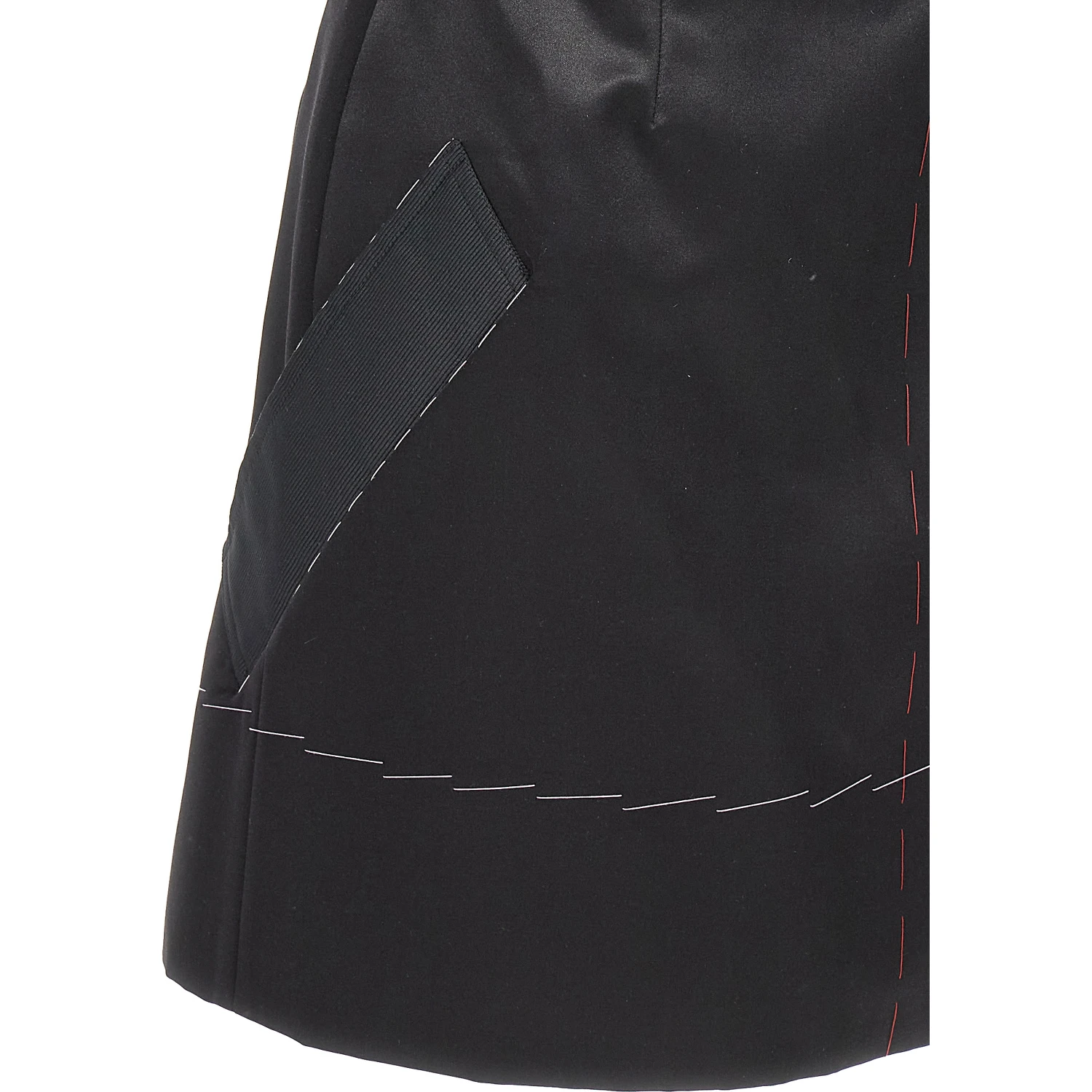 Black Acetate Short Dress