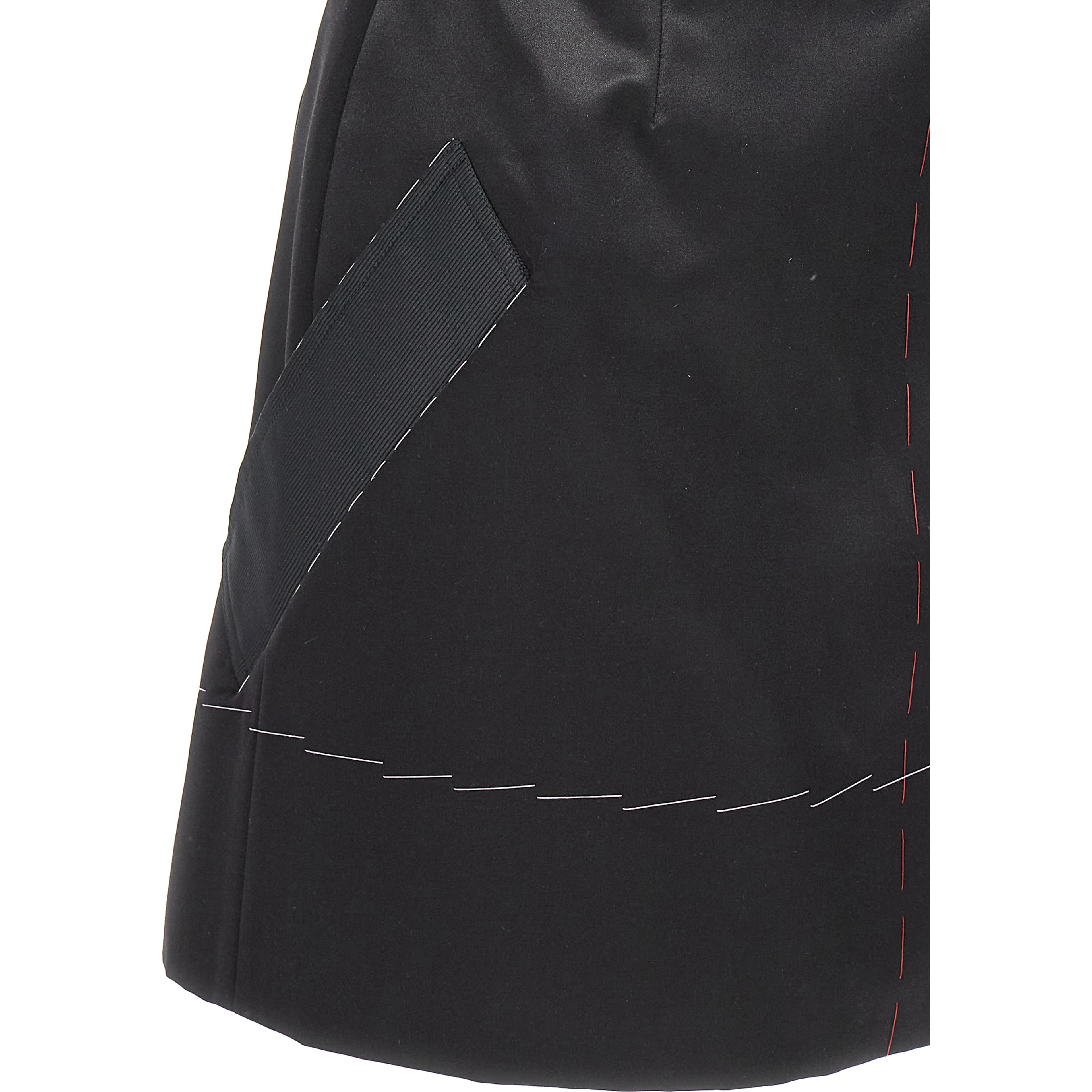 Black Acetate Short Dress