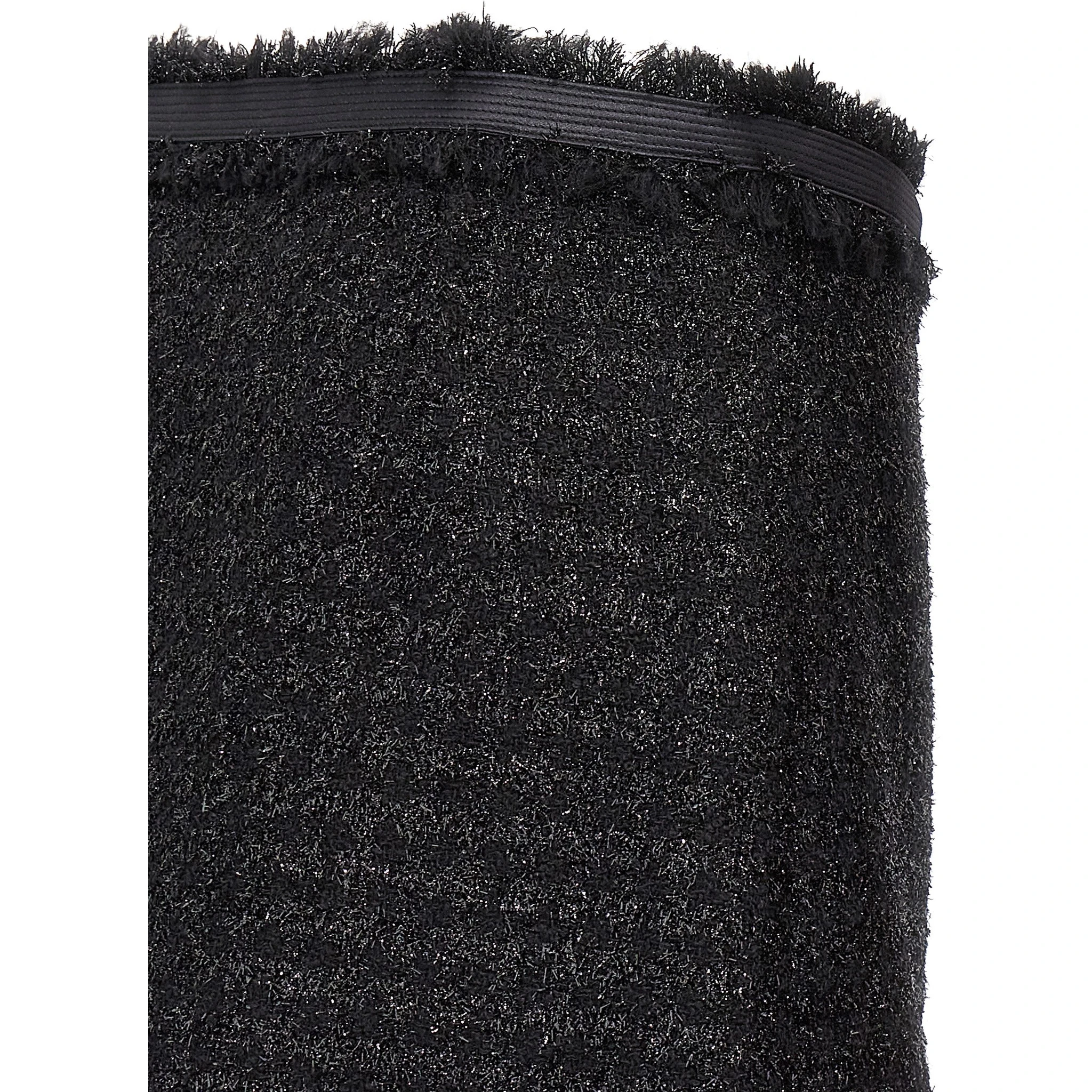 Black Virgin Wool Long Skirt