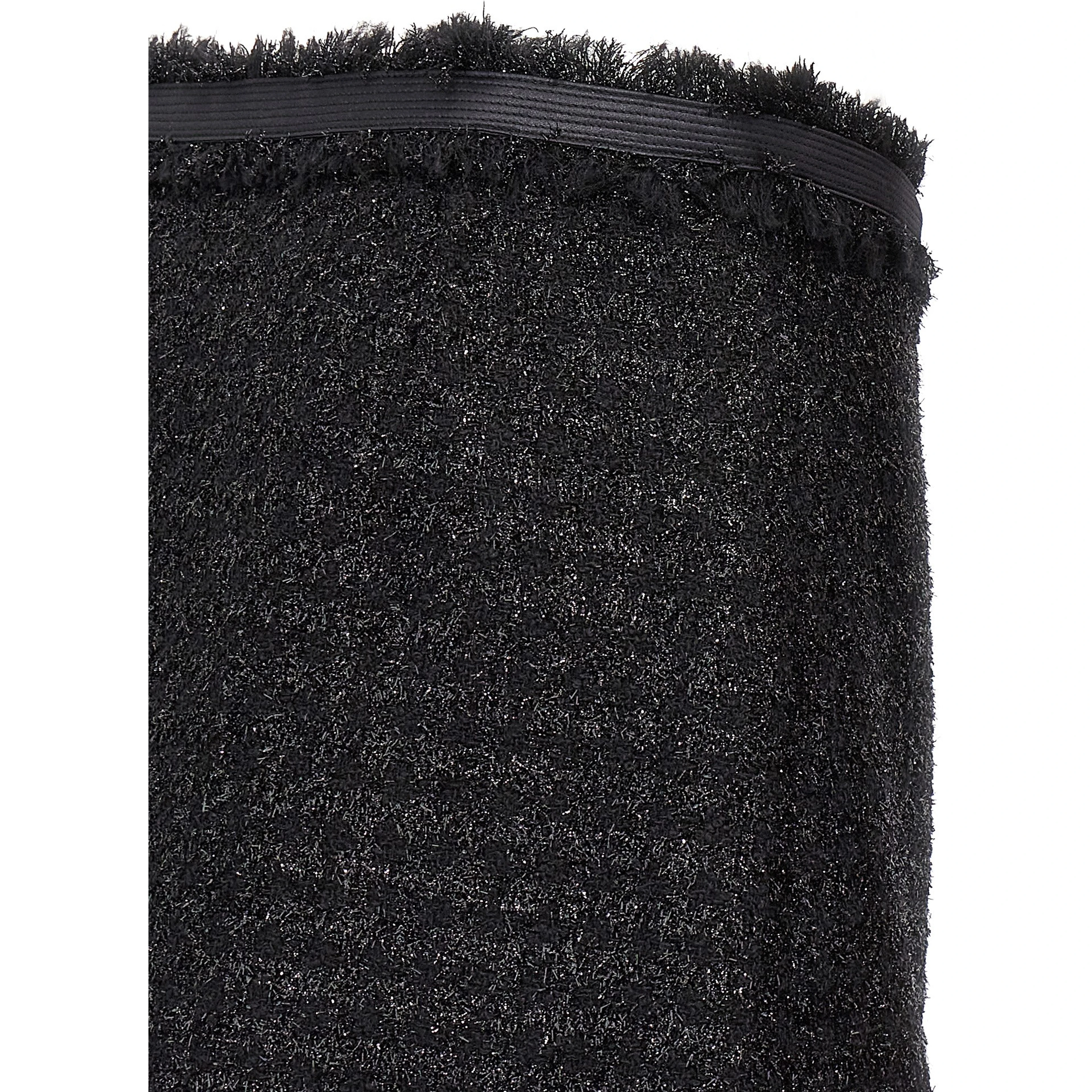 Black Virgin Wool Long Skirt