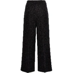 Black Wool Cropped Pants