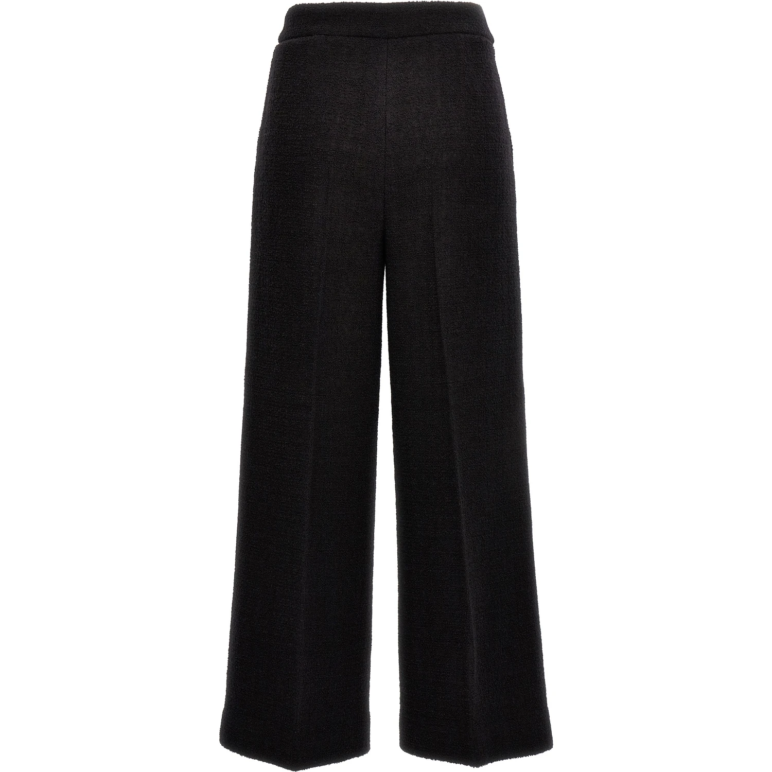 Black Wool Cropped Pants