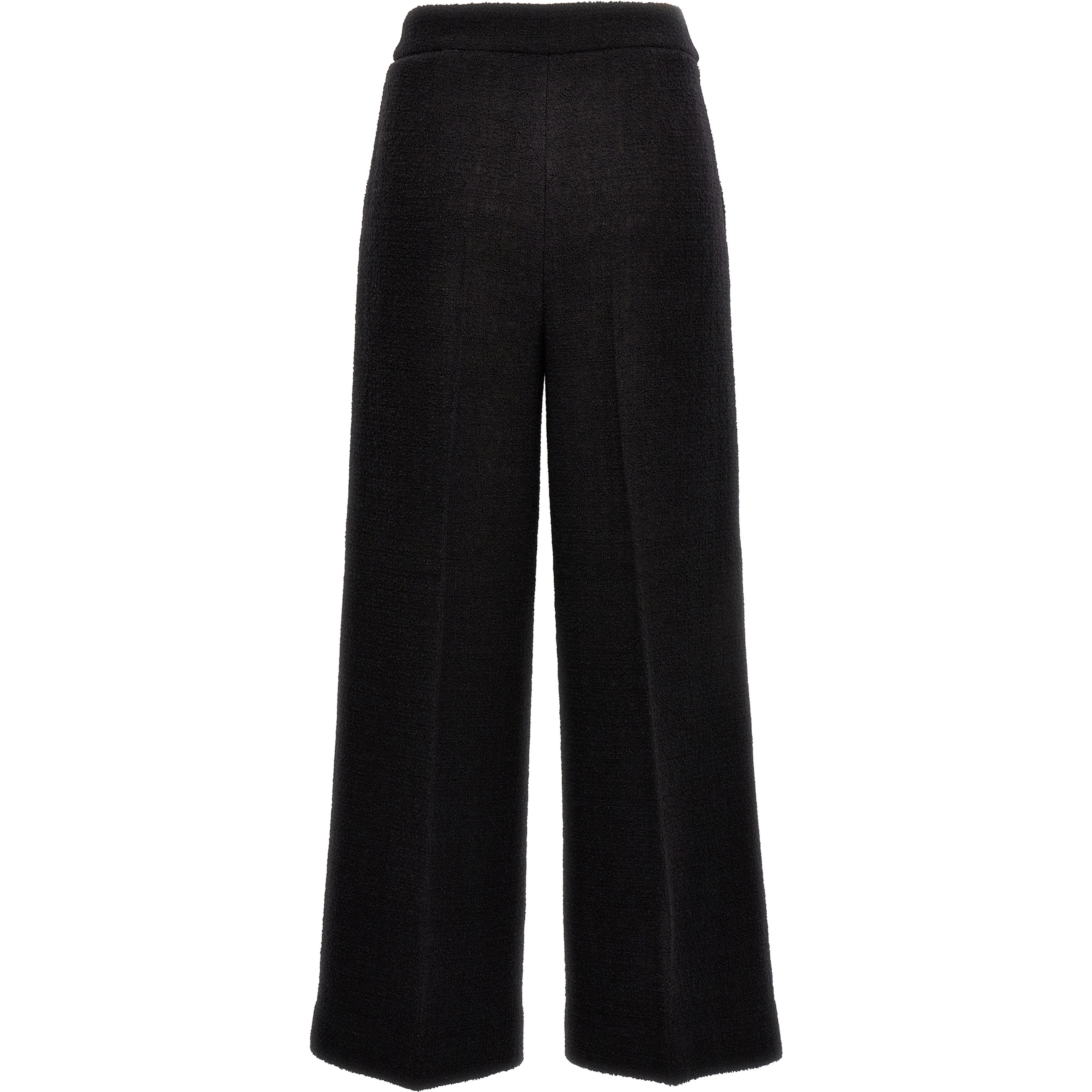 Black Wool Cropped Pants