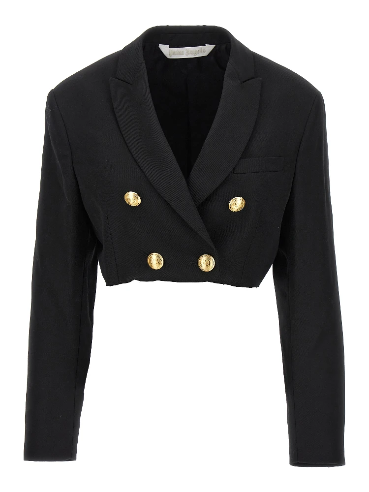Black Polyester Blazer