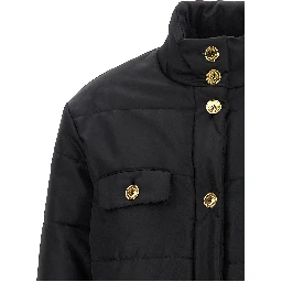 Black Polyamide Full-Length Jacket