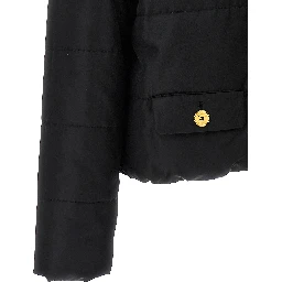 Black Polyamide Full-Length Jacket