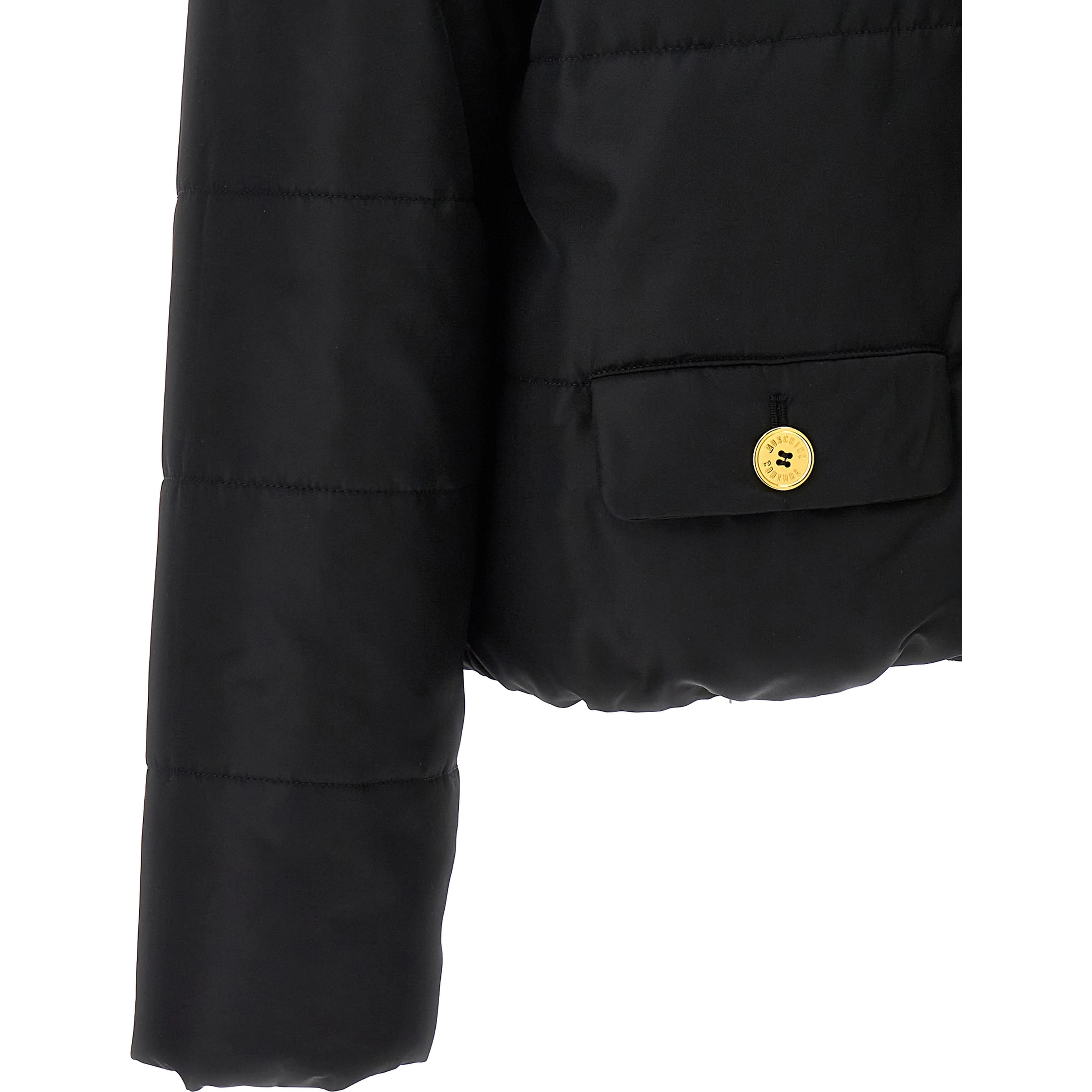 Black Polyamide Full-Length Jacket