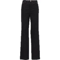 Black Cotton High-Waisted Jean