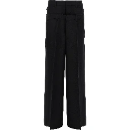 Black Virgin Wool Dress Pants