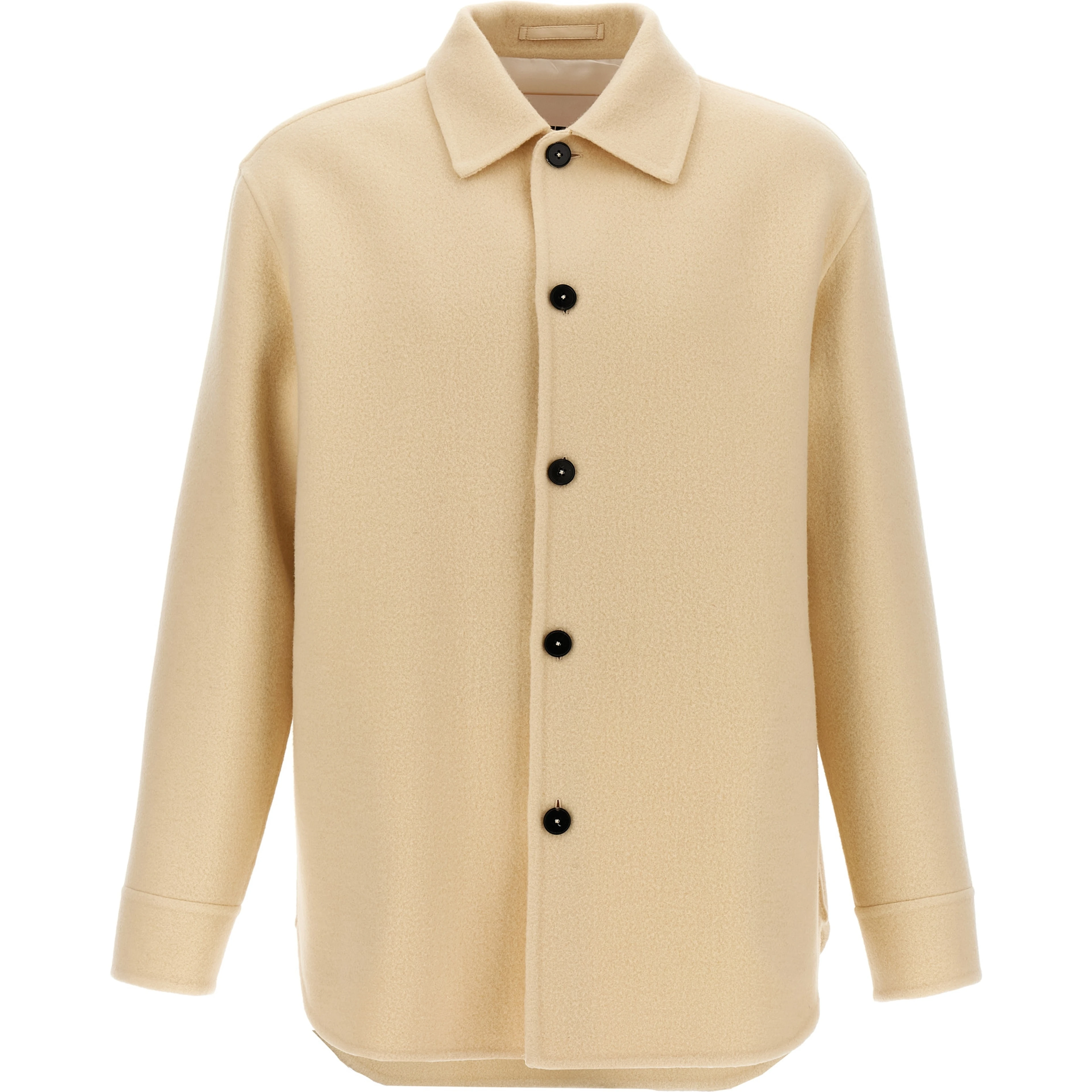 Beige Virgin Wool Coat