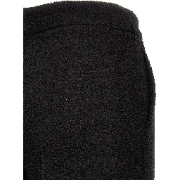 Black Wool Cropped Pants