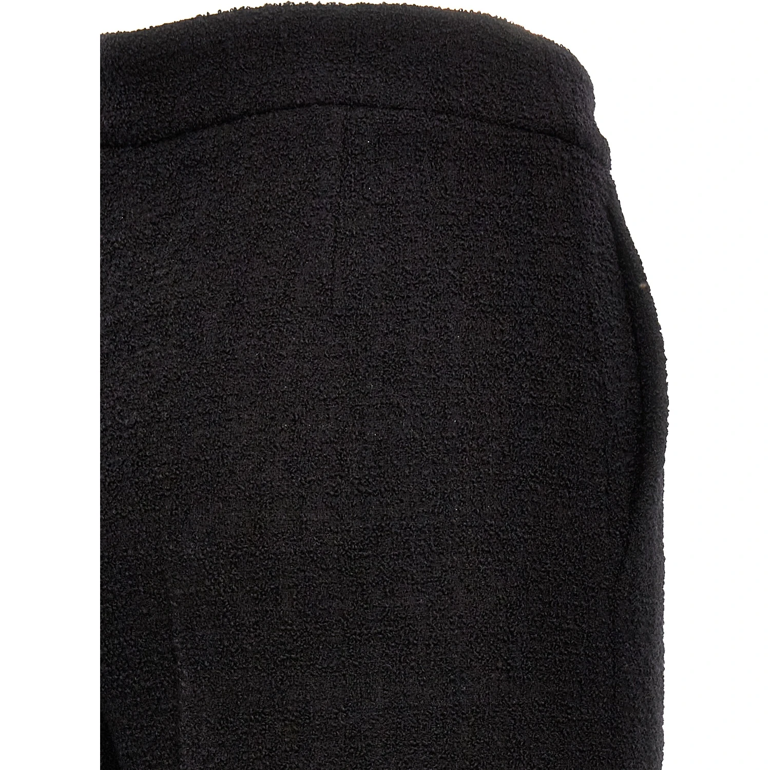 Black Wool Cropped Pants