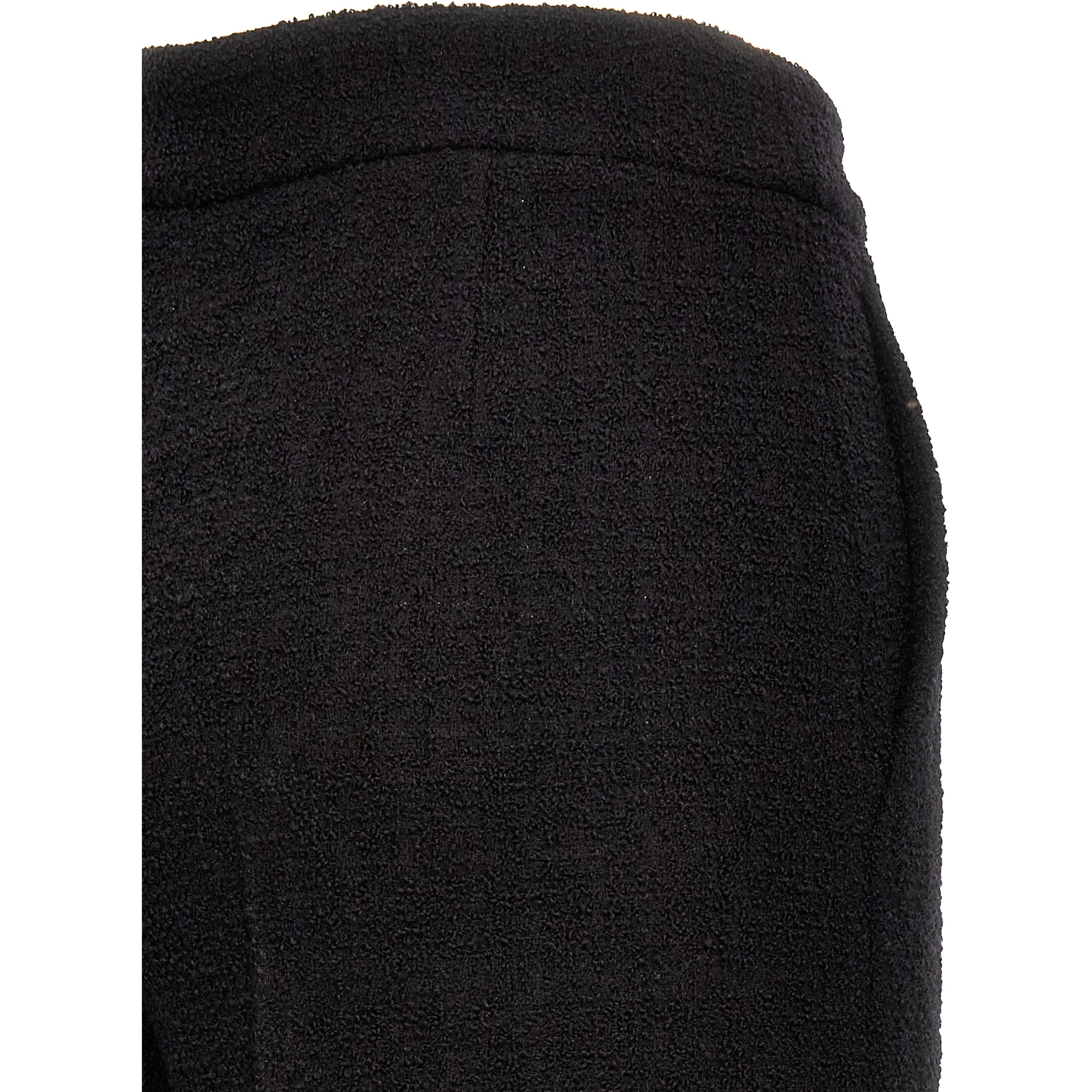 Black Wool Cropped Pants