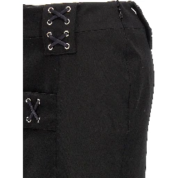 Black Wool Midi Skirt