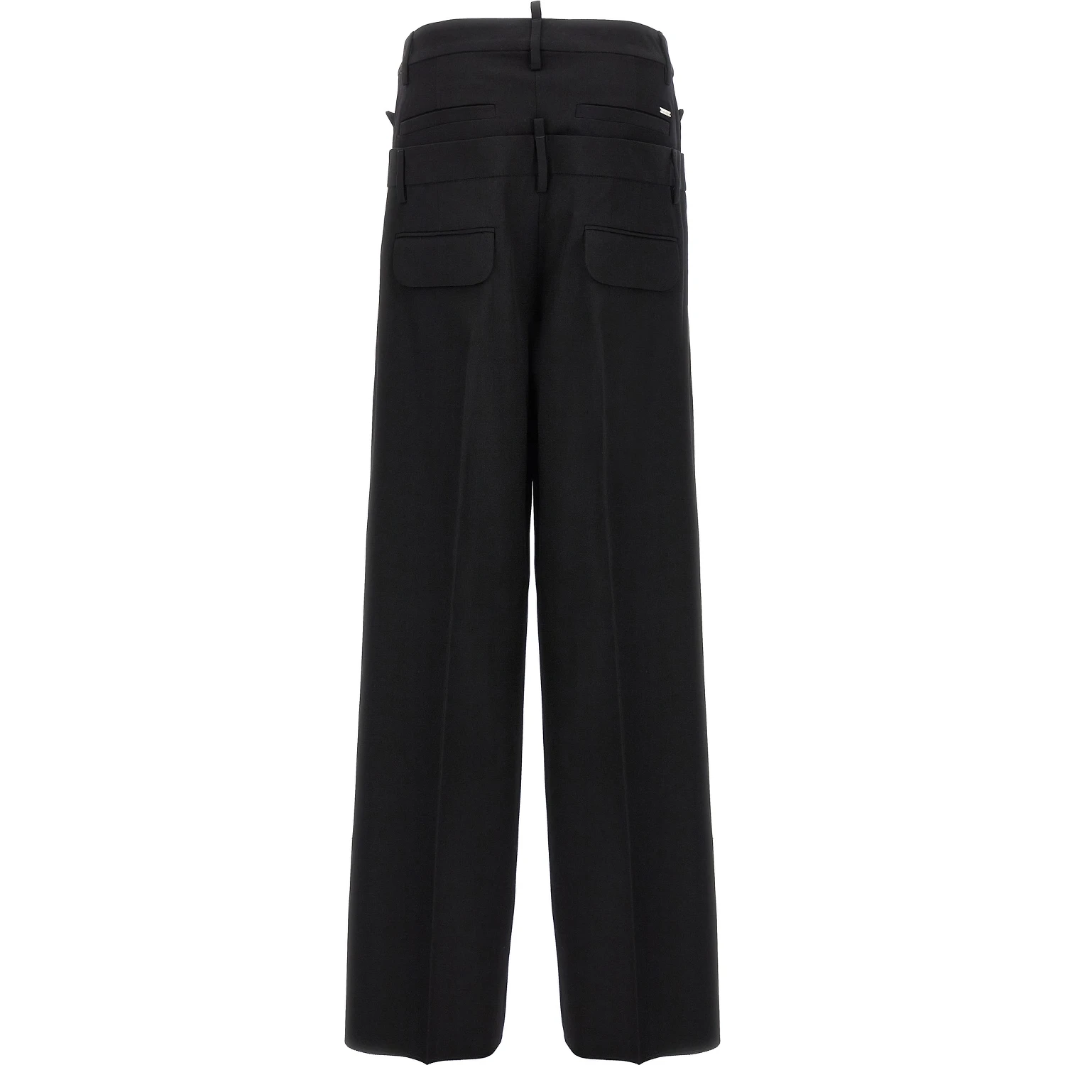 Black Virgin Wool Dress Pants