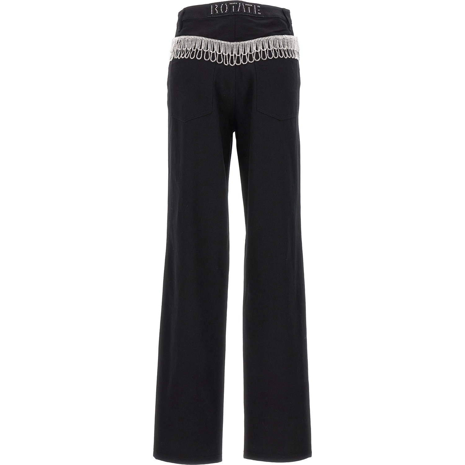 Black Cotton High-Waisted Jean