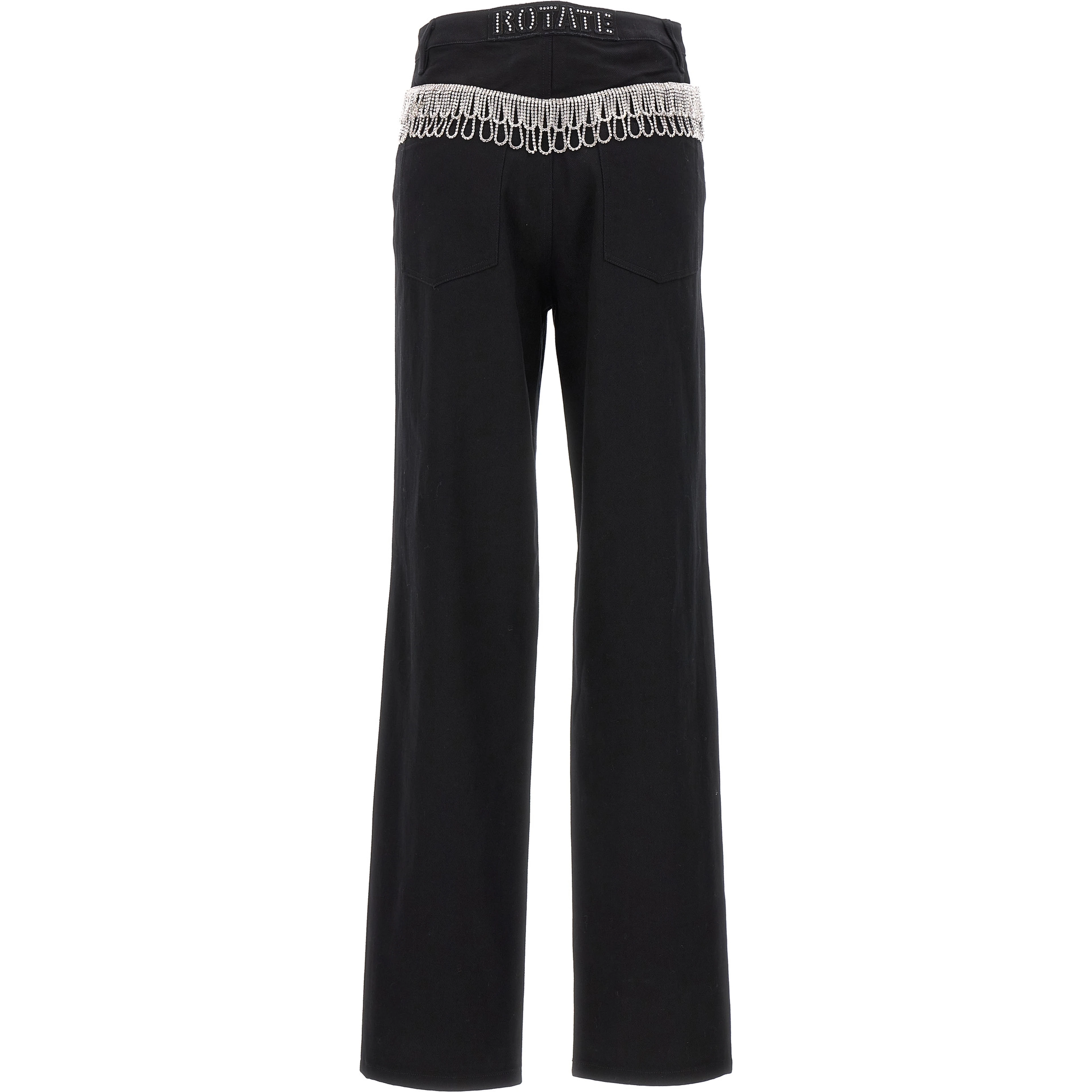 Black Cotton High-Waisted Jean