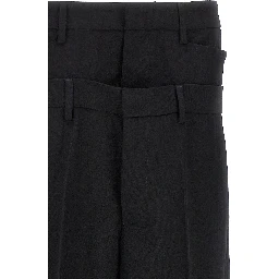 Black Virgin Wool Dress Pants