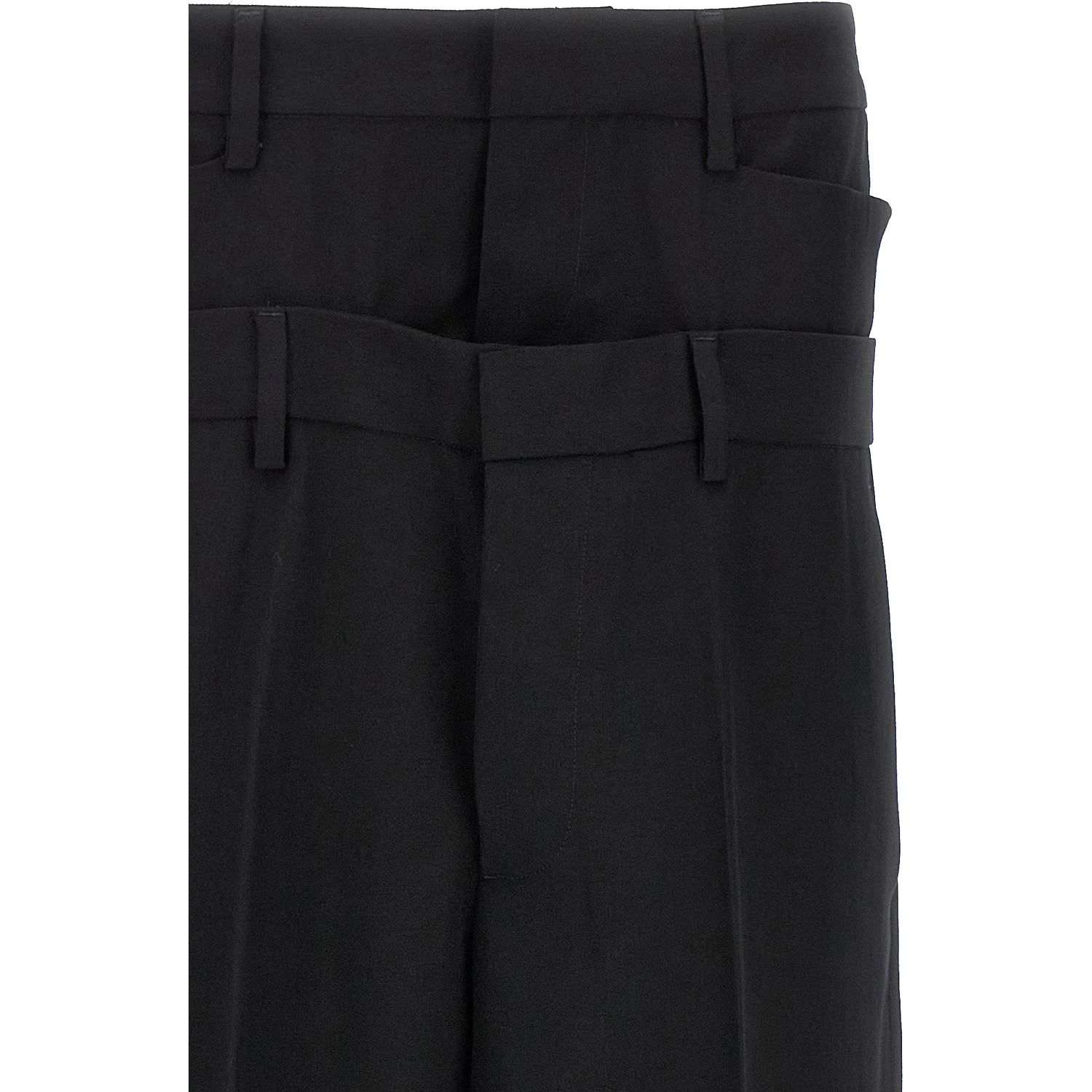Black Virgin Wool Dress Pants