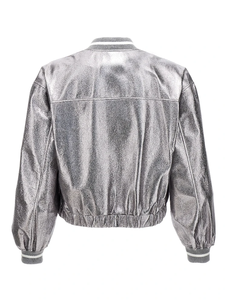 Silver Leather Bomber alternative