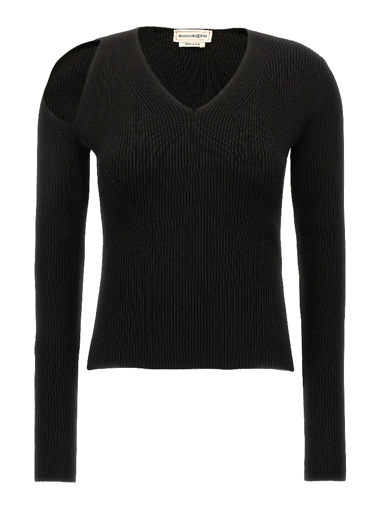 Black Wool Cardigan