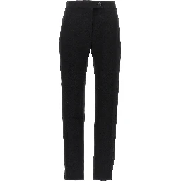 Black Elastane Skinny Pants