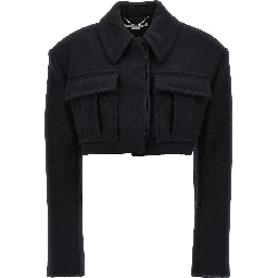 Black Wool Full-Length Jacket