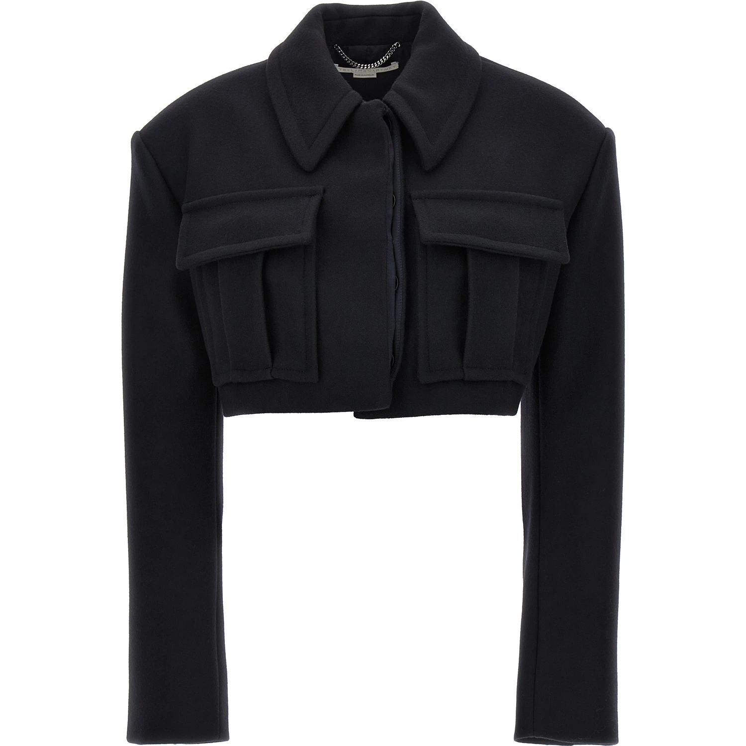 Black Wool Full-Length Jacket
