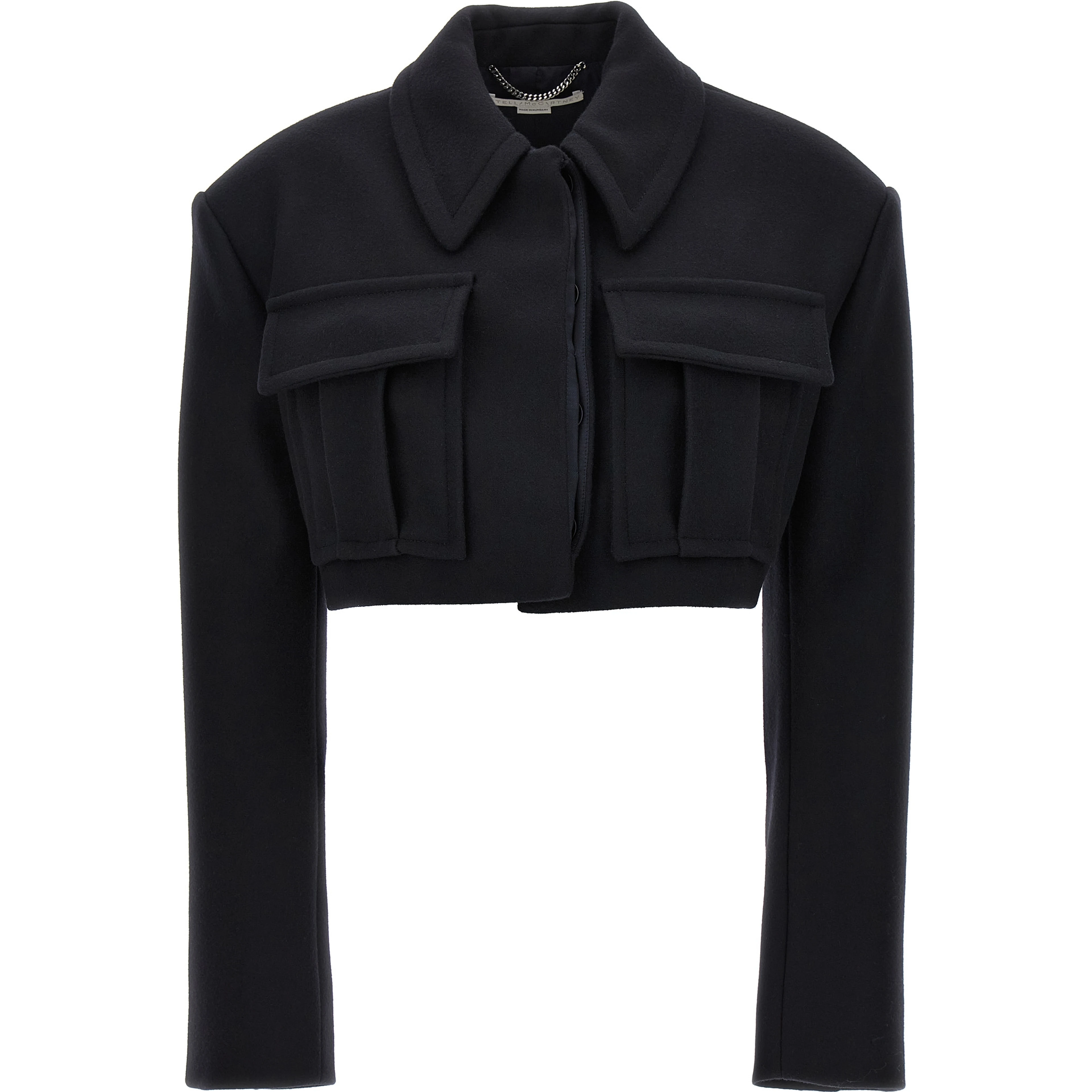 Black Wool Full-Length Jacket
