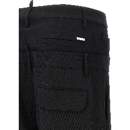 Black Virgin Wool Dress Pants