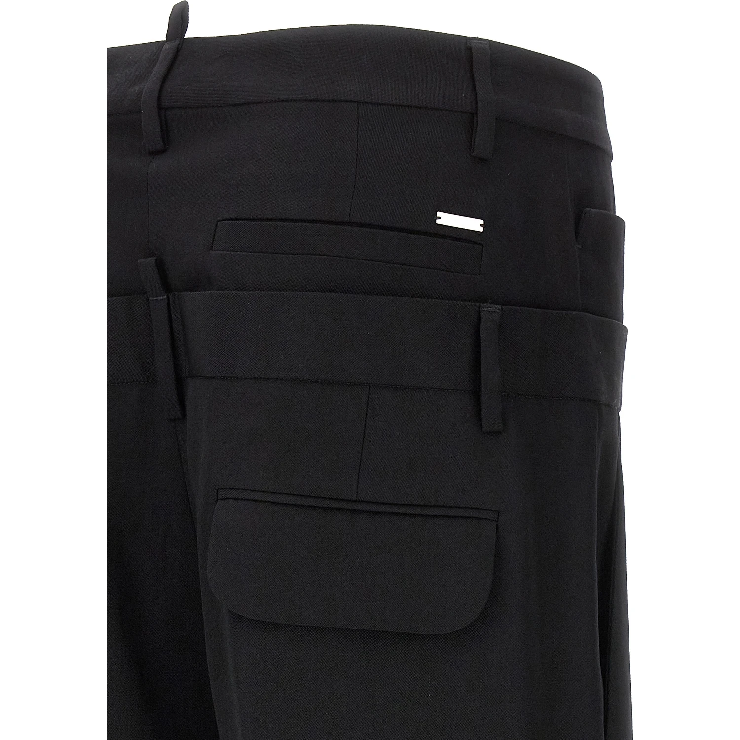 Black Virgin Wool Dress Pants